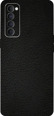 BUGGU OPPO Reno4 Pro Mobile Skin(Ultra Super Black Leather Skin With High Matte Finish., Mobile Skin (Back+Side+Camera))
