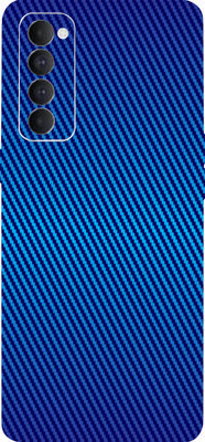 LAMHA Oppo Reno4 Pro Mobile Skin(Ultra Super Blue Carbon Fiber With High Matte Finish.)