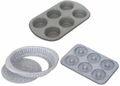 Femora Carbon Steel Cupcake/Muffin Mould 3(Pack of 3)