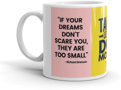 Mr UVD Talk Less Do More Motivational Thought Premium Quality Ceramic Coffee Mug(350 ml)