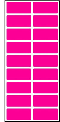 CLAPPERZZ Rectangle Inventory Color Coding Labels Self-adhesive Paper Label(Pink Neon_091)