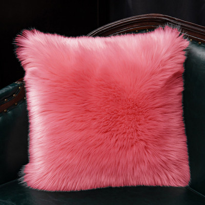 PICKKART Microfibre Solid Cushion Pack of 1(Pink)