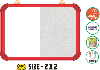 Sunway Display System MAGNETIC board for office & school lightweight 2*2 feet, RED Aluminium (SNOW WHITE)Bulletin Board Bulletin Board MAGNETIC BOARD Bulletin Board CORK Bulletin Board(SNOW WHITE)