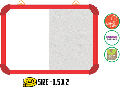 Sunway Display System NON MAGNETIC board for office & school lightweight 1.5*2 feet, RED Aluminium (SNOW WHITE)Bulletin Board Bulletin Board NON MAGNETIC BOARD Bulletin Board CORK Bulletin Board(SNOW WHITE)