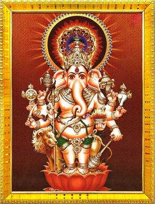 Zig Zag Lord Ganesha Religious Frame