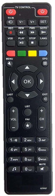 SHIELDGUARD HD Set-Top Box Remote Control No. 270, Compatible for Set-Top Box GTPL HD Remote Controller(Black)