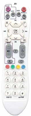 SHIELDGUARD in-Built D2H Set-Top Box LED/LCD TV Remote Control No. 267, Compatible for LED/LCD TV with D2H Videocon Remote Controller(White)
