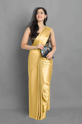 Nena Fashion Solid/Plain Bollywood Art Silk Saree(Multicolor)