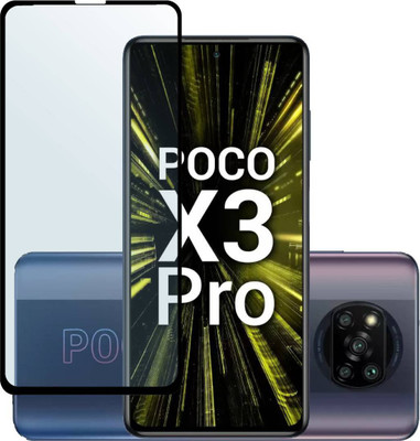 aplexx Edge To Edge Screen Guard for Poco X3 Pro, Poco X3, Poco M2 Pro, MI 10i 5G, MI 11X, Poco F3 GT 5G, | Full HD+ With Camera Cut 3D Anti Scratch 9H Hardness Cover Friendly Anti Shatter Proof Full Edge Full Glue(Pack of 1)