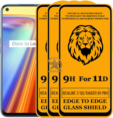 HQ Protection Edge To Edge Tempered Glass for Realme 7, Realme Q2, Realme Narzo 20 Pro(Pack of 3)