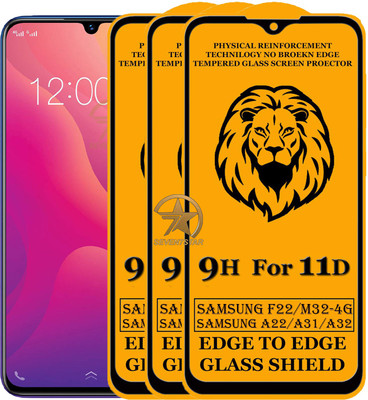 SEVEN7STAR Edge To Edge Tempered Glass for Samsung Galaxy F22, Samsung Galaxy A22 4G, Samsung Galaxy M32-4G, Samsung Galaxy A31, Samsung Galaxy A32(Pack of 3)