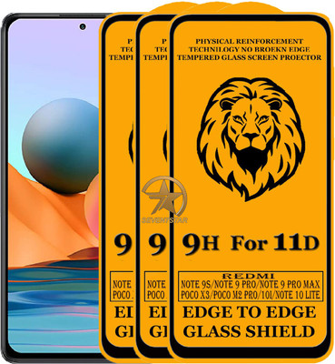 SEVEN7STAR Edge To Edge Tempered Glass for Mi Redmi Note 9 Pro, Redmi Note 9 Pro Max , Mi Redmi Note 9S, Poco X3, Poco M2 Pro, Xiaomi Redmi 10i, Redmi Note 10 Lite(Pack of 3)