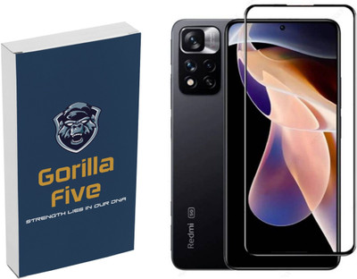 GORILLA FIVE Edge To Edge Tempered Glass for .REDMI NOTE 11T 5G-(Pack of 1)