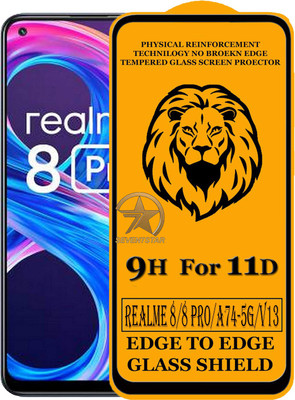 SEVEN7STAR Edge To Edge Tempered Glass for Realme 8, Realme 8 Pro, Oppo A74-5G, Realme V13(Pack of 1)