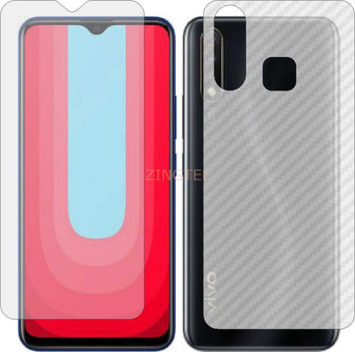 ZINGTEL Front and Back Screen Guard for VIVO Z5I (Front Matte Finish & Back 3d Carbon Fiber)(Pack of 2)