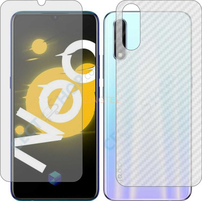 ZINGTEL Front and Back Screen Guard for VIVO IQOO NEO 855 RACING (Front Matte Finish & Back 3d Carbon Fiber)(Pack of 2)