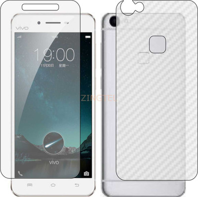 ZINGTEL Front and Back Screen Guard for VIVO X6 S PLUS (Front Matte Finish & Back 3d Carbon Fiber)(Pack of 2)