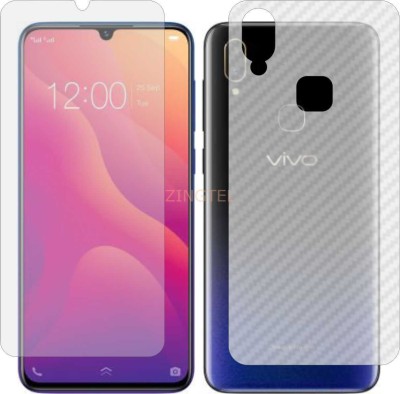 ZINGTEL Front and Back Screen Guard for VIVO V17 INDIA (Front Matte Finish & Back 3d Carbon Fiber)(Pack of 2)