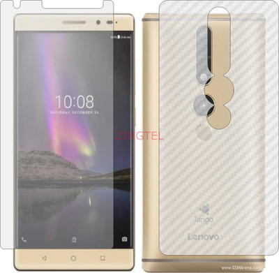 ZINGTEL Front and Back Screen Guard for LENOVO PHAB 2 PRO (Front Matte Finish & Back 3d Carbon Fiber)(Pack of 2)