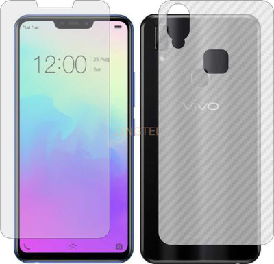 ZINGTEL Front and Back Screen Guard for VIVO Y83 PRO (Front Matte Finish & Back 3d Carbon Fiber)(Pack of 2)