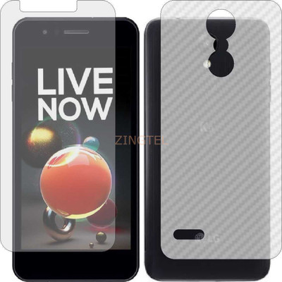 ZINGTEL Front and Back Screen Guard for LG K9 (Front Matte Finish & Back 3d Carbon Fiber)(Pack of 2)