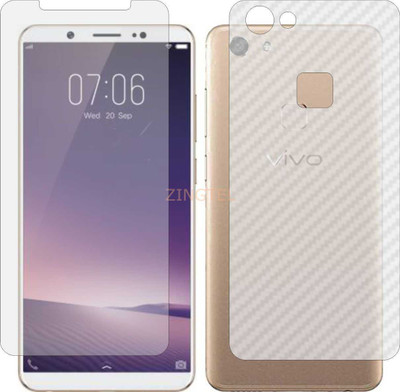 ZINGTEL Front and Back Screen Guard for VIVO V7Plus (Front Matte Finish & Back 3d Carbon Fiber)(Pack of 2)