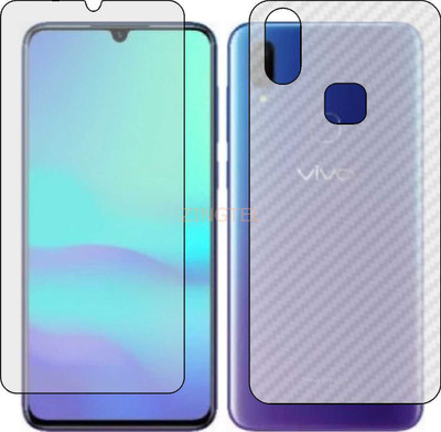 ZINGTEL Front and Back Screen Guard for VIVO Z3I (Front Matte Finish & Back 3d Carbon Fiber)(Pack of 2)