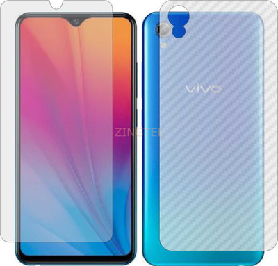 ZINGTEL Front and Back Screen Guard for VIVO Y91I (Front Matte Finish & Back 3d Carbon Fiber)(Pack of 2)