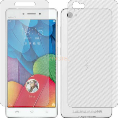 ZINGTEL Front and Back Screen Guard for VIVO X5 (Front Matte Finish & Back 3d Carbon Fiber)(Pack of 2)