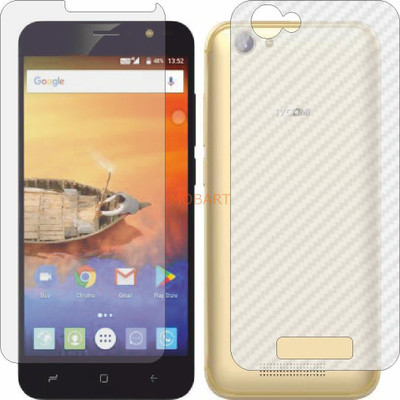 MOBART Front and Back Tempered Glass for IVOOMI ME3 (Front Matte Finish & Back 3d Carbon Fiber)(Pack of 2)