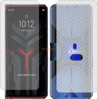 MOBART Front and Back Tempered Glass for LENOVO LEGION DUEL (Front Matte Finish & Back 3d Carbon Fiber)(Pack of 2)