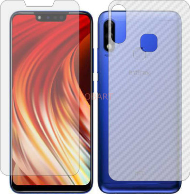 MOBART Front and Back Tempered Glass for INFINIX HOT 7 PRO (Front Matte Finish & Back 3d Carbon Fiber)(Pack of 2)
