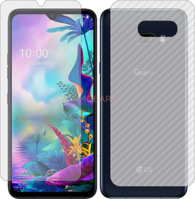 MOBART Front and Back Tempered Glass for LG G8X THINQ (Front Matte Finish & Back 3d Carbon Fiber)(Pack of 2)