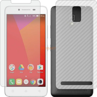 MOBART Front and Back Tempered Glass for LENOVO A6600 PLUS (Front Matte Finish & Back 3d Carbon Fiber)(Pack of 2)