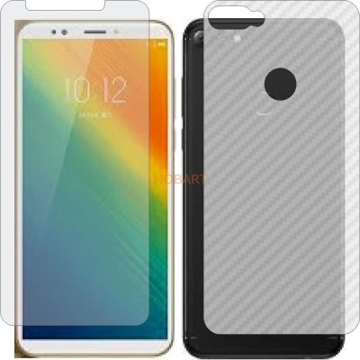 MOBART Front and Back Tempered Glass for LENOVO K5 NOTE 2018 (Front Matte Finish & Back 3d Carbon Fiber)(Pack of 2)