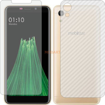 MOBART Front and Back Tempered Glass for MOBIISTAR C1 (Front Matte Finish & Back 3d Carbon Fiber)(Pack of 2)