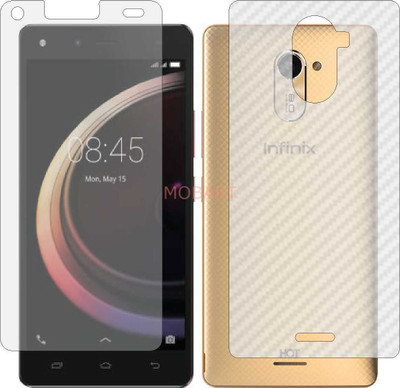 MOBART Front and Back Tempered Glass for INFINIX HOT 4 (Front Matte Finish & Back 3d Carbon Fiber)(Pack of 2)