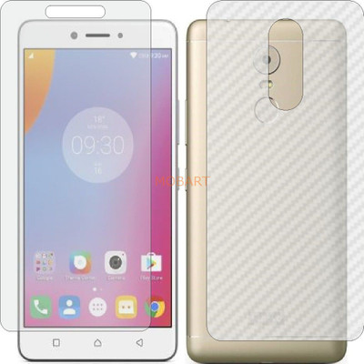 MOBART Front and Back Tempered Glass for LENOVO K6 NOTE (Front Matte Finish & Back 3d Carbon Fiber)(Pack of 2)