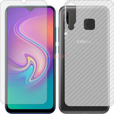 MOBART Front and Back Tempered Glass for INFINX X626 S4 (Front Matte Finish & Back 3d Carbon Fiber)(Pack of 2)