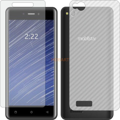 MOBART Front and Back Tempered Glass for MOBIISTAR CQ (Front Matte Finish & Back 3d Carbon Fiber)(Pack of 2)