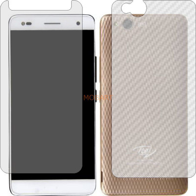 MOBART Front and Back Tempered Glass for ITEL IT 1518 (Front Matte Finish & Back 3d Carbon Fiber)(Pack of 2)