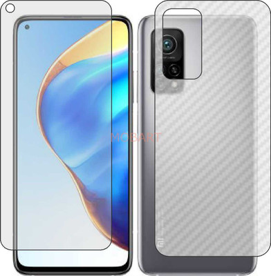 MOBART Front and Back Tempered Glass for MI K30S (Front Matte Finish & Back 3d Carbon Fiber)(Pack of 2)