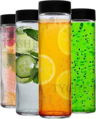 tyche enterprise 750 ml Glass Bottle(Pack of 4, Clear)