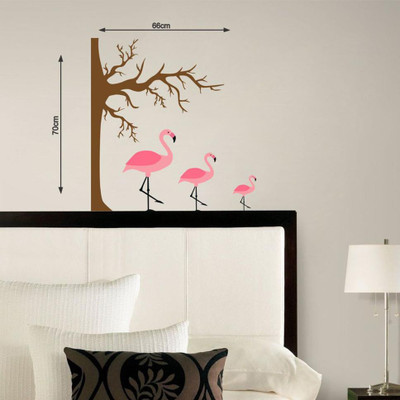 Vijaya enterprises 80 cm creative kids swan tree wall poster size (66x70 cm) Self Adhesive Sticker(Pack of 1)
