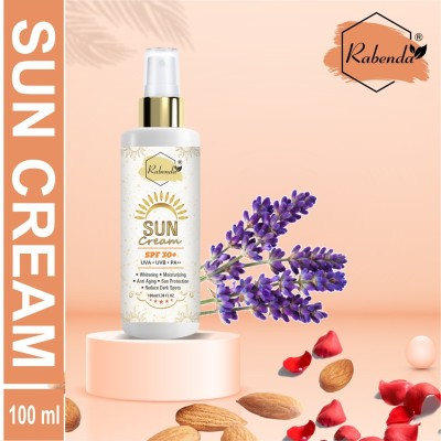 RABENDA Sunscreen - SPF 30 PA++ Morning Nectar visibly flawless Sun Protector 30+SPF UVA/UVB Sunscreen (100 ml) Lotion PACK OF 1(100 ml)