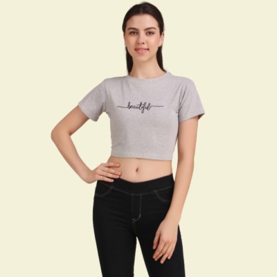 STYLOKAT Casual Self Design Women Grey Top