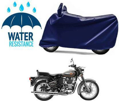 Bhumika Waterproof Two Wheeler Cover for Royal Enfield(Bullet 500, Blue)