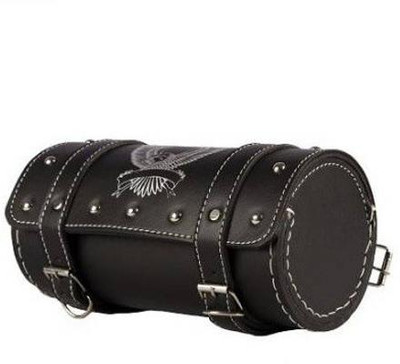 SRPHERE One-side Black Leatherette Motorbike Saddlebag