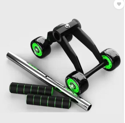 Dinetic Abdominal Ab Roller with 4 Wheel Exercise Equipment with Knee Pad Mat Ab Exerciser(Multicolor)