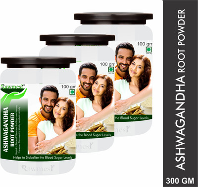Rawmest Pure Ayurvadic Ashwagandha Powder (Withania somnifera)(3 x 100)